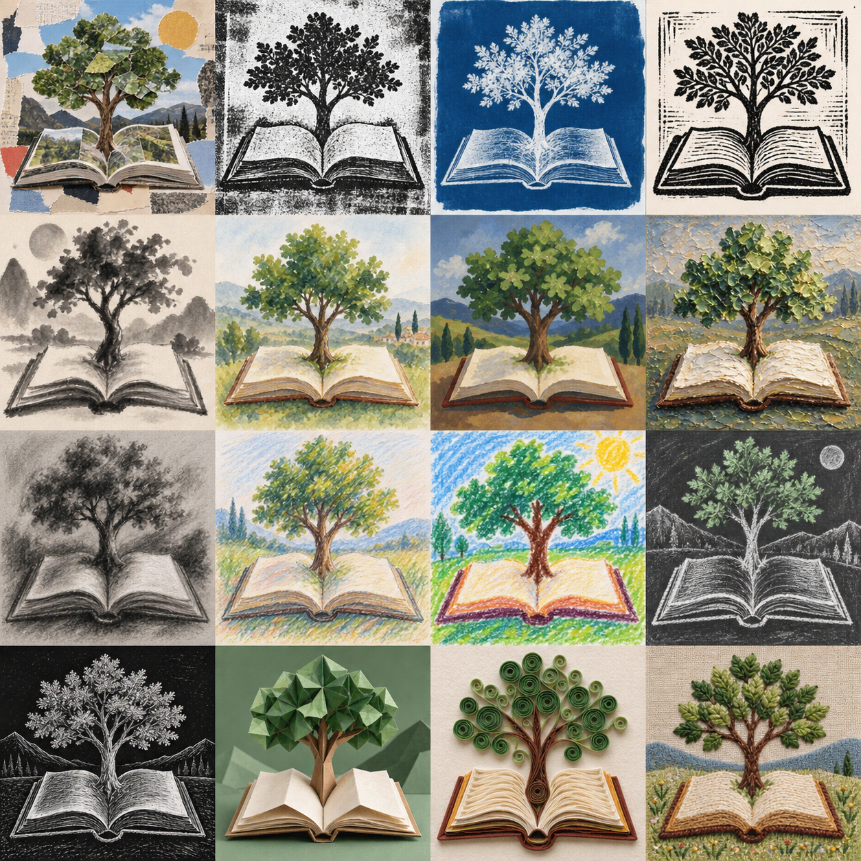 Editorial photomontage: generated comparison specimen